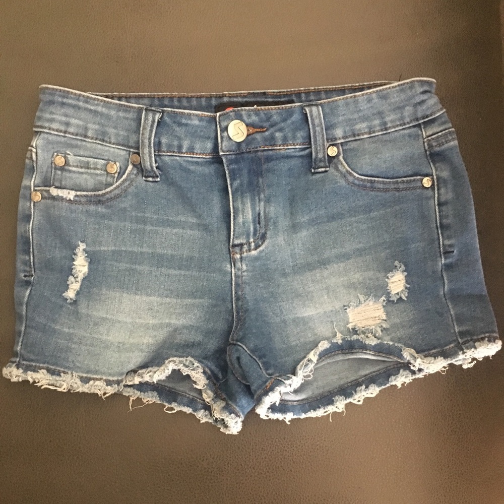 Girl’s 12 Ripped Jean Shorts